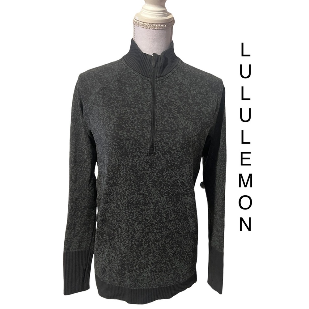 LULULEMON size 8 gray active stretch pullover shirt